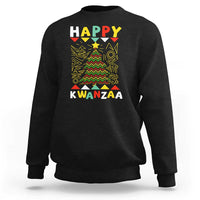Happy Kwanzaa Christmas Sweatshirt African American Holiday Christmas Tree - Wonder Print Shop