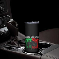 Buffalo Soldiers Skinny Tumbler 9th and 10th Cavalry Afro African American Heros - Wonder Print Shop