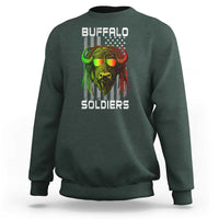 Retro Buffalo Soldiers Sweatshirt 9th and 10th Cavalry African American Heros USA Flag - Wonder Print Shop