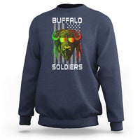 Retro Buffalo Soldiers Sweatshirt 9th and 10th Cavalry African American Heros USA Flag - Wonder Print Shop