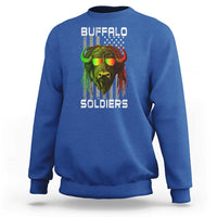 Retro Buffalo Soldiers Sweatshirt 9th and 10th Cavalry African American Heros USA Flag - Wonder Print Shop