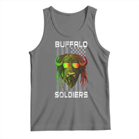 Retro Buffalo Soldiers Tank Top 9th and 10th Cavalry African American Heros USA Flag - Wonder Print Shop