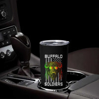 Retro Buffalo Soldiers Tumbler Cup 9th and 10th Cavalry African American Heros USA Flag - Wonder Print Shop