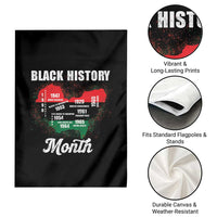 Black History Leaders Garden Flag African American Milestones Map Civil Right - Wonder Print Shop