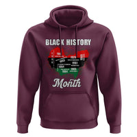 Black History Leaders Hoodie African American Milestones Map Civil Right - Wonder Print Shop