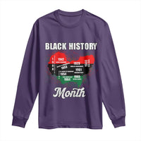 Black History Leaders Long Sleeve Shirt African American Milestones Map Civil Right - Wonder Print Shop