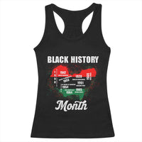 Black History Leaders Racerback Tank Top African American Milestones Map Civil Right - Wonder Print Shop
