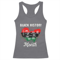 Black History Leaders Racerback Tank Top African American Milestones Map Civil Right - Wonder Print Shop