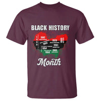 Black History Leaders T Shirt African American Milestones Map Civil Right - Wonder Print Shop