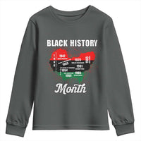 Black History Leaders Youth Sweatshirt African American Milestones Map Civil Right - Wonder Print Shop