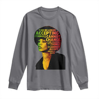 Angela Davis Inspirational Quote Long Sleeve Shirt Black History Month Afro Woman Activist - Wonder Print Shop
