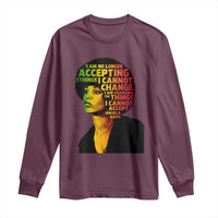 Angela Davis Inspirational Quote Long Sleeve Shirt Black History Month Afro Woman Activist - Wonder Print Shop