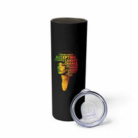 Angela Davis Inspirational Quote Skinny Tumbler Black History Month Afro Woman Activist - Wonder Print Shop
