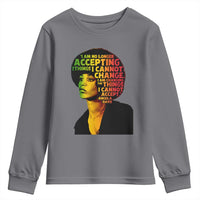 Angela Davis Inspirational Quote Youth Sweatshirt Black History Month Afro Woman Activist - Wonder Print Shop