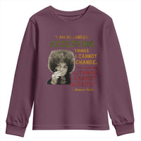 Black History Month Angela Davis Youth Sweatshirt Black Panther Party Feminist Human Rights Inspirational Quote