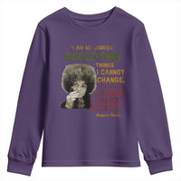 Black History Month Angela Davis Youth Sweatshirt Black Panther Party Feminist Human Rights Inspirational Quote