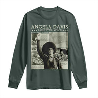Black History Month Angela Davis Long Sleeve Shirt Raise Your Voice Feminist Human Rights