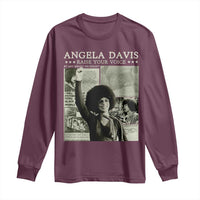 Black History Month Angela Davis Long Sleeve Shirt Raise Your Voice Feminist Human Rights