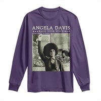 Black History Month Angela Davis Long Sleeve Shirt Raise Your Voice Feminist Human Rights