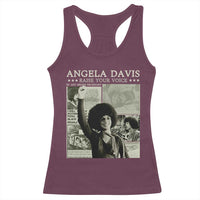Black History Month Angela Davis Racerback Tank Top Raise Your Voice Feminist Human Rights