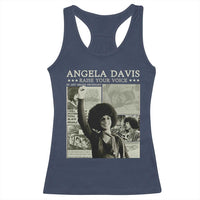 Black History Month Angela Davis Racerback Tank Top Raise Your Voice Feminist Human Rights