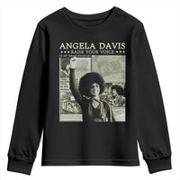Black History Month Angela Davis Youth Sweatshirt Raise Your Voice Feminist Human Rights
