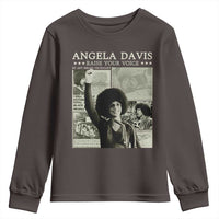 Black History Month Angela Davis Youth Sweatshirt Raise Your Voice Feminist Human Rights
