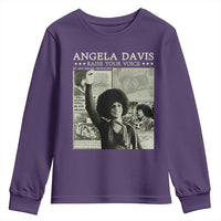 Black History Month Angela Davis Youth Sweatshirt Raise Your Voice Feminist Human Rights