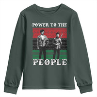 Vintage Black Panthers Party Youth Sweatshirt Power To The People Self Defense Black History