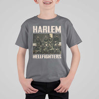 Halem Hellfighters T Shirt For Kid USA Black Military History Soldiers WWI WWII