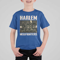 Halem Hellfighters T Shirt For Kid USA Black Military History Soldiers WWI WWII
