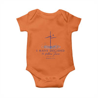 New Believer Baby Onesie I Have Decided To Follow Jesus In Baptism Cross Water