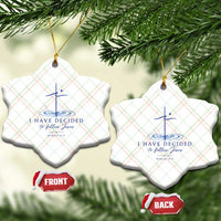 New Believer Ceramic Ornament I Have Decided To Follow Jesus In Baptism Cross Water