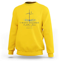 New Believer Sweatshirt I Have Decided To Follow Jesus In Baptism Cross Water