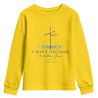 New Believer Youth Sweatshirt I Have Decided To Follow Jesus In Baptism Cross Water