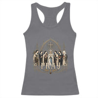 Catholic Saint Racerback Tank Top Pray Like A Girl Vintage Christian Faith Inspired