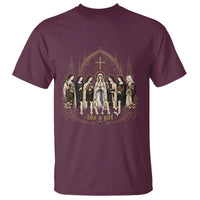 Catholic Saint T Shirt Pray Like A Girl Vintage Christian Faith Inspired