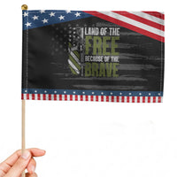 Land of the Free Because of the Brave Patriotic Handheld Flag Gun American Flag
