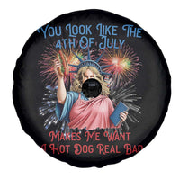 You Look Like The 4th Of July Makes Me Want A Hot Dog Real Bad Spare Tire Cover Funny 4th July Hot Dog Meme - Wonder Print Shop