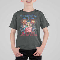 You Look Like The 4th Of July Makes Me Want A Hot Dog Real Bad T Shirt For Kid Funny 4th July Hot Dog Meme - Wonder Print Shop