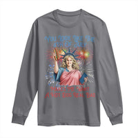 You Look Like The 4th Of July Makes Me Want A Hot Dog Real Bad Long Sleeve Shirt Funny 4th July Hot Dog Meme - Wonder Print Shop