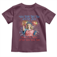 You Look Like The 4th Of July Makes Me Want A Hot Dog Real Bad Toddler T Shirt Funny 4th July Hot Dog Meme - Wonder Print Shop