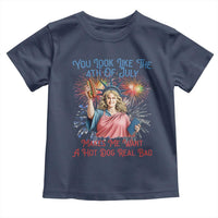 You Look Like The 4th Of July Makes Me Want A Hot Dog Real Bad Toddler T Shirt Funny 4th July Hot Dog Meme - Wonder Print Shop