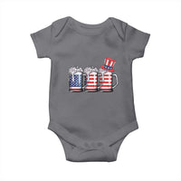 Beer American Flag 4th of July Baby Onesie Merica Drinking USA - Wonder Print Shop