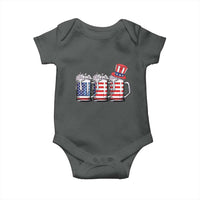 Beer American Flag 4th of July Baby Onesie Merica Drinking USA - Wonder Print Shop