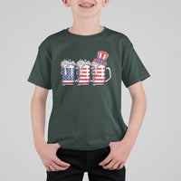 Beer American Flag 4th of July T Shirt For Kid Merica Drinking USA - Wonder Print Shop