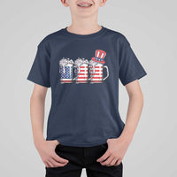 Beer American Flag 4th of July T Shirt For Kid Merica Drinking USA - Wonder Print Shop