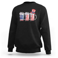 Beer American Flag 4th of July Sweatshirt Merica Drinking USA - Wonder Print Shop