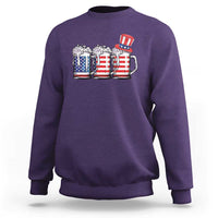 Beer American Flag 4th of July Sweatshirt Merica Drinking USA - Wonder Print Shop