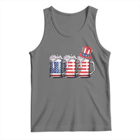 Beer American Flag 4th of July Tank Top Merica Drinking USA - Wonder Print Shop